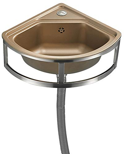 Eckwaschbecken aus Edelstahl zur Wandmontage, kleines Waschbecken, kommerzielles Anti-Rost-Waschbecken für den Außenbereich, Waschbecken für das Badezimmer zu Hause