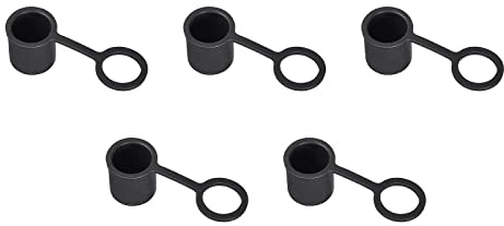 Rebower BNC-B Anti Dust Plug Port Dust Silicone Covers Caps Stoppers, [for Laptop, Phone] - Black/5pcs