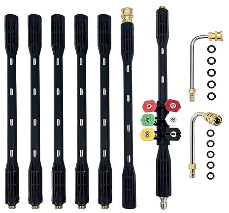 Rallonge de nettoyeur - Outils de nettoyage de gouttière - d'extension de rechange pour nettoyeur - 6,35 mm - Connexion - et facile à