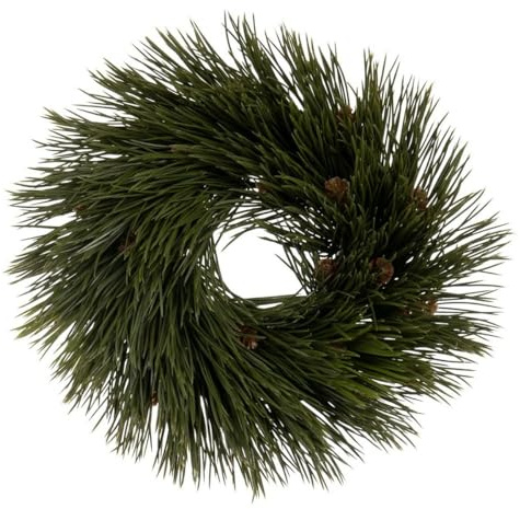 Corona de Navidad Verde PVC 27 x 27 cm