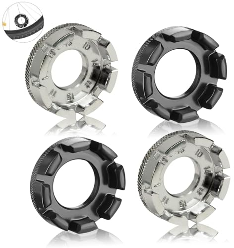 MHYMX Speichenschlüssel Fahrrad 4 Stück Speichenspanner Nippelspanner Fahrrad Größe 10 11 12 13 14 15 Fahrradspeichen Werkzeug Universal Speichenwerkzeug für Fahrrad Reparieren