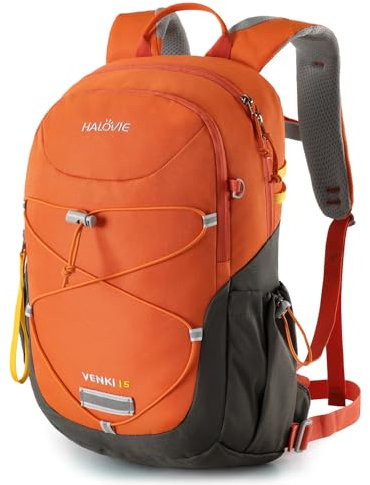 HALOVIE Kinderrucksack 15L für 6-10 Jährige Jungen und Mädchen, Wanderrucksack Kinder mit Brustgurt