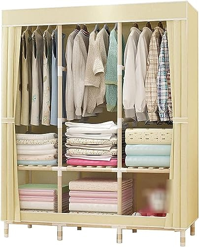 Tragbarer Kleiderschrank, Stoff-Kleiderschrank, einfacher Stoff-Kleiderschrank, offener Eck-Kleiderschrank, Montage für Zuhause, Kleiderschrank, Aufbewahrung, Trennwand, Aufbewahrungsschrank