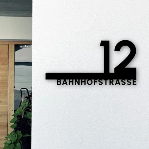 Personalizzato esterno numero civico acrilico esterno casa cartello indirizzo targa personalizzata targhette indirizzo per casa numero cassetta postale (25 cm))