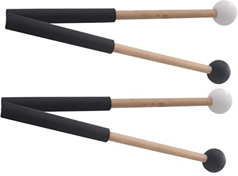 SHOWERORO 2pares Baquetas De Percusión Musical Mazos Para De Lengüeta y Marimba Accesorios De Percusión