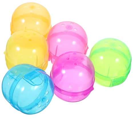 COLLBATH Spielzeug Kapselbälle Aus Kunststoff 65mm Befüllbare Kapseln Für Verkaufsautomaten Transparente Mehrfarbig Kapseln Mit Öffnung Wiederverwendbare Geschenke Für Partys Und Geburtstagsfeiern
