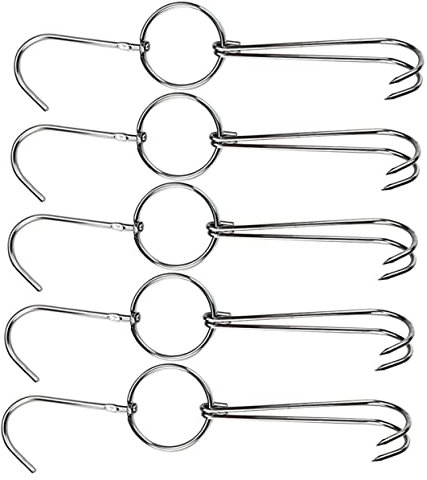 HOLIDYOYO 5pièces à Acier De Doubles Pour Fumage Séchage Et De Rôties Outil Pour Bouchers Cuisines De Restaurant Et Services Alimentaires