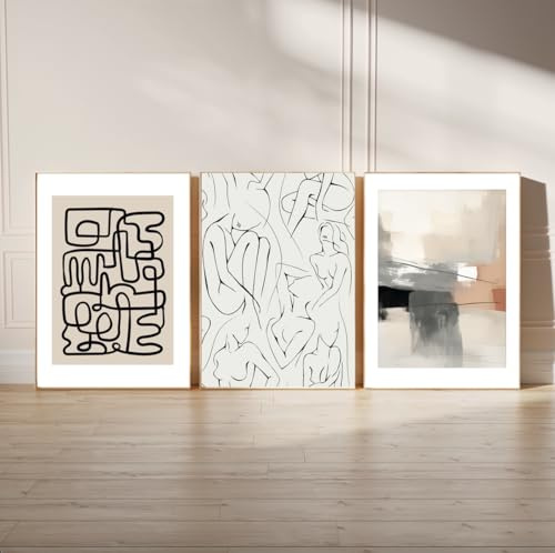 Winund Set 3 Poster 50x70, Quadri Grandi Dimensioni – Stampe da Parete Decorative, Quadri Moderni per Camera da Letto e Soggiorno, Senza Cornice