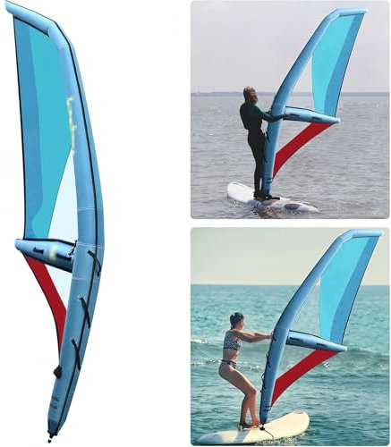 BESTXH A, Paddleboard-Segel, Aufblasbares Segel, Aufblasbares Segel, Professionelles Aufblasbares Paddleboard, Windsurfing-Paddleboard, 4,1 M² SegelfläChe, 360° Drehbare Basis