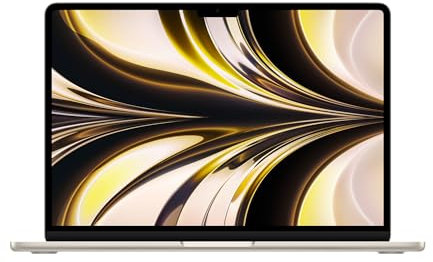 Apple MacBook Air, 2022 con M2 Chip 8CPU & 10GPU (13-Pulgada, 8GB de RAM, 512GB de Almacenamiento SSD) (QWERTY Inglés) Blanco Estrella (Reacondicionado)