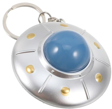 TOVINANNA Porte-clés Forme Soucoupe Volante avec Lumière LED Et Pendentif Sonore pour Garçon Fille Et Adultes Sacs à Dos
