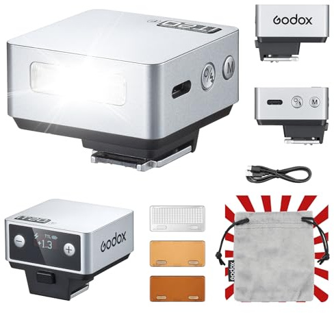 Godox iT20-F iT20 F Camera Flash Speedlite 6 Power Levels 700 Flashes At Full Power TTL 1.5s Recycle Times with Magnetic Colour Chip Single Contact Hot Shoe for Fuji Camera DSLR(Silver)