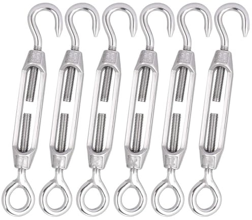M4 Turnbuckle Wire Tensioner Stainless Steel Heavy Duty Pack of 6