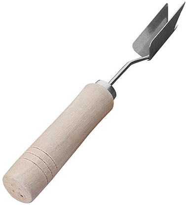 ROMISBABA 7pezzi Ananas in Acciaio Manico in Legno Pelapatate per Ananas Leva Occhi Strumento da Campeggio per Rimuovere Occhi