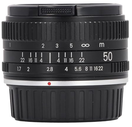 Dpofirs Obiettivo Full Frame da 50 Mm F1.7 Ad Ampia Apertura per DSLR, Immagini Premium per Ritratti Straordinari, Compatto e Portatile