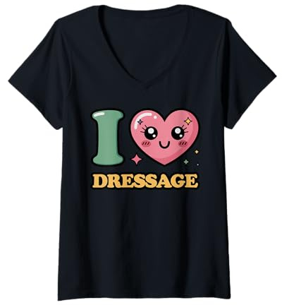Women's I Love Dressage V-Neck T-Shirt