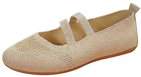 Ballerines plates élégantes pour femme - Chaussures d'été confortables pieds nus à enfiler - Ballerines légères et douces - Ballerines sportives - Chaussures de danse médiévale - Chaussures de loisirs