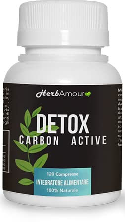HerbAmour Carbon Active | Eccezionale Per Aerofagia e Meteorismo | 120 Compresse Con Carbone Attivo | Forte Ed Efficace I Eccezionale Per Ridurre i Gonfiori
