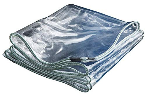Transparente Bâche Imperméable avec Oeillet, Bâche de Protection Peinture, Etanche Bâche Voiture Anti givre, Serre de jardin, Bois de chauffage, Extérieur Interieu, 2m x 3m, 3m x 3m, 3m x 4m