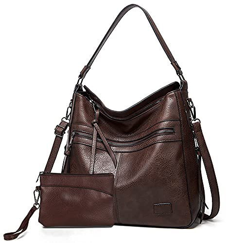 Gladdon Damen Handtasche Lederoptik, Große Shopper Schultertasche | Verstellbarer Schultergurt, mehrere Fächer, stylische Umhängetasche, geeignet für Arbeit, Shopping und Verabredungen.