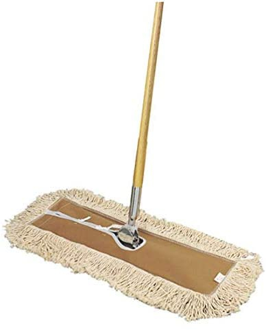 Clim Profesional - Mopa Plana de Limpieza de Suelos 65 CM. Sistema Luxury Pro 100% Algodón Natural con Bastidor y Mango. Elimina Polvo y Suciedad de Todo Tipo de Superficies. Tamaño 65CM