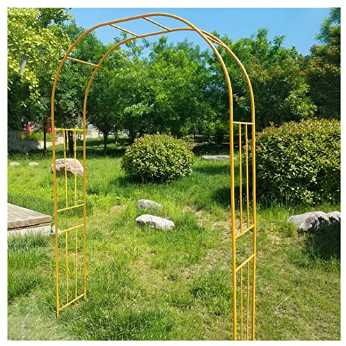 Verzinkt massiv Rosenbogen Torbogen Garten Rankgitter Rosenhilfe aus Pulverbeschichtetem Stahl, Gartenbogen Rankbogen für Garten Decoration und Verzierung Kletterer wetterfest 240 x 120 x 40 cm