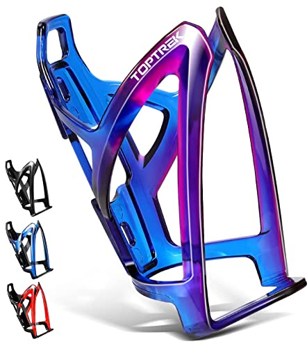 toptrek Flaschenhalter Fahrrad, Farbverlaufen Getränkehalter Fahrrad 36g Leicht PC Trinkflaschenhalter fahrrad Haltbar für 6.5-8cm Wasserflaschen, Fahrradflaschenhalterung für MTB Rennrad Mountainbike
