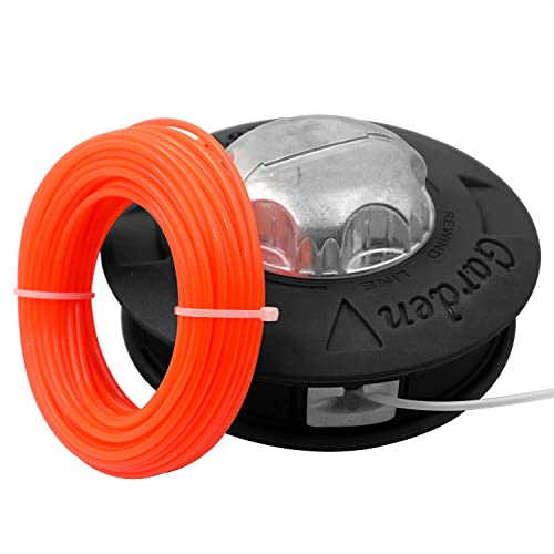 Zeqeey Linkshänder Ersatzfadenspulenkopf M10 x 1,25 für Rasentrimmer mit 15 m Universalfaden und 2,4 mm für Rasentrimmer