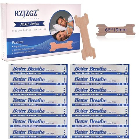 RZJZGZ Large Breathe Improve Nasal Strips to Reduce Snoring Works Instantly to Improve Sleep, Relieve Nasal Congestion Due to Colds & Allergies (110 Pack)