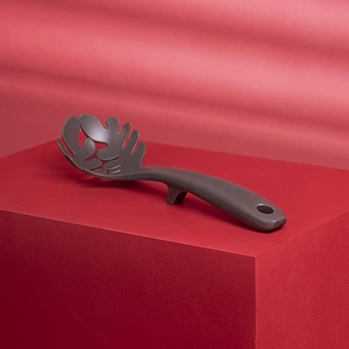 ICNBUYS Cucchiaio per Spaghetti Servipasta, Adorabile forma di corno di renna, Manico Resistente al Calore, Poggiautensile Incorporato, Forchetta per Spaghetti