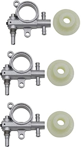 Gathukila 3Set 2500/3800 Motosega Ricambi Pompa Olio Motosega con Ingranaggio di Trasmissione Adatto per a Catena 25CC/38CC