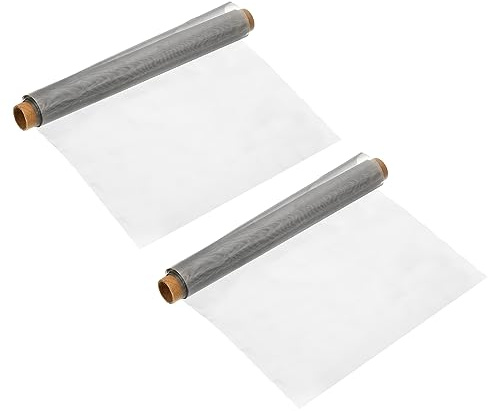 PATIKIL 11.8x3.3ft 304 Inoxidable Acero Alambre Malla Pantalla, 2 Paquete 150 Malla Tejido Aire Ventilación Filtro Duro y Calor Resistente Orificio Relleno para Jaula Ventana