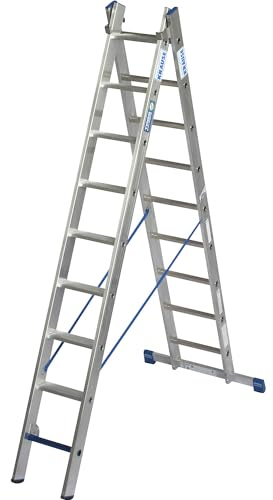 KRAUSE | Profi-Vielzweckleiter STABILO + S | 2-teilig | Stufen/Sprossen-Kombination | 2 x 9 Stufen/Sprossen