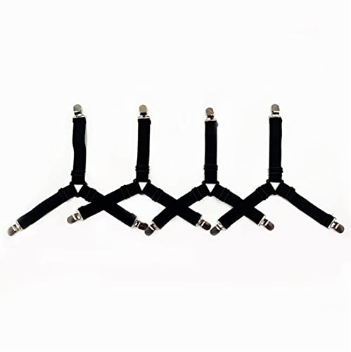 Sujetadores para Sábanas Triángulo ajustable Suspensiones elásticas de la pinza Cinturón de la cinturón Sujetadores Cubiertas Cubiertas Cubiertas Sofá Cojín Correa Clip Gadget Home Gadget Sujetadores