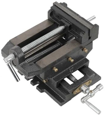 Cozyel Drill Press Compound Cross Vice Cross Sliding Drill Press Vise Slide Vice 6 Inch 150mm Heavy Duty Pillar Bench Drill Press 2 Ways Cross Slide Vise Clamp for Workshop Milling Drilling Machine