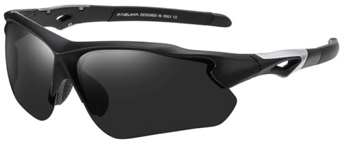 FAGUMA Polarized Sports Sunglasses for Men Women Fishing Cycling Running Golf Motorcycle TR90 Frame UV400 Protection