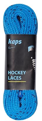 Kaps Wasserfeste Schnürsenkel aus Polyester für Schlittschuhe | Extrem Reißfest (190 daN), Wasserfest | Für Eishockey Schlittschuhe (Blau-Marineblau - 160 cm)