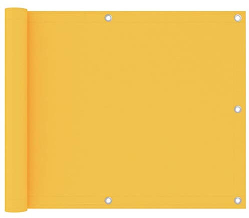 ShCuShan Balkon-Sichtschutz Gelb 75x300 cm Oxford-Gewebe Balkonsichtschutz Sicherheits-Sichtschutz