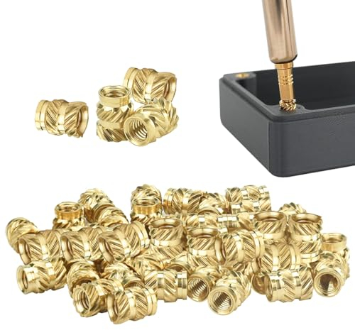 Inserto filettato con pressione 3D, 50 inserti per argano per plastica, inserti filettati m3, filettatura monouso, dadi di pressatura, dadi filettati