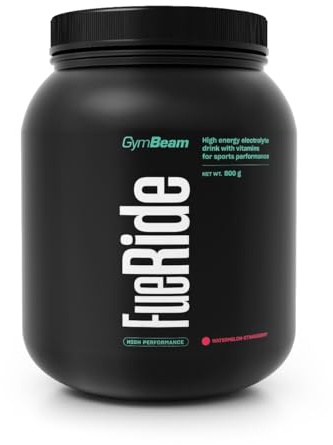 GymBeam FueRide - Isotonisches Getränkepulver mit Vitaminen und Mineralien, enthält Elektrolyte, Glukose und Fruktose für Sportler, ideal für Energie (800 g, Wassermelone Erdbeere)