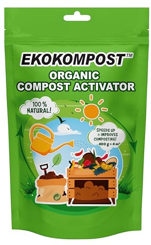 Ekokompost - Coadiuvante Microbiologico per Il Compostaggio di HANTPOL per un Efficiente Riciclaggio dei Rifiuti Organici - Adatto Alle Basse Temperature - Conveniente - Conveniente - 400g