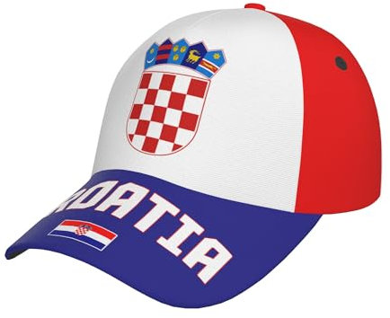 BASHAO Kroatien-Flagge Cooler Kroate Herren Damen Baseballkappe Verstellbar Basecap Leicht Atmungsaktiv Baseball Kappen Baseballmütze Mode Trucker Kappe für Draussen Kletter Laufen Angeln Sport