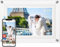 Aorpdd Cadre Photo numérique WiFi Acrylique de 10,1 Pouces capacité de 32 Go, écran Tactile IPS, Cadre Transparent, Rotation Automatique, partagez Vos Photos et vidéos avec l'application Frameo.