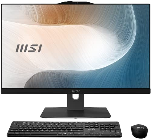 MSI Modern AM242TP AIO Desktop: 23.8 FHD, Intel Core 5-120U, 16GB Memory, 1TB M.2 NVMe SSD, Windows 11 Home Plus: Black 1M-1096US