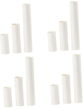 MOLUCKFU 24stücke Kraftpapierröhren Weiße Pappröhren Für Diy-kunstzeichnungen Poster Gemälde Schutz Versandrollen Papprollen Bastelmaterial