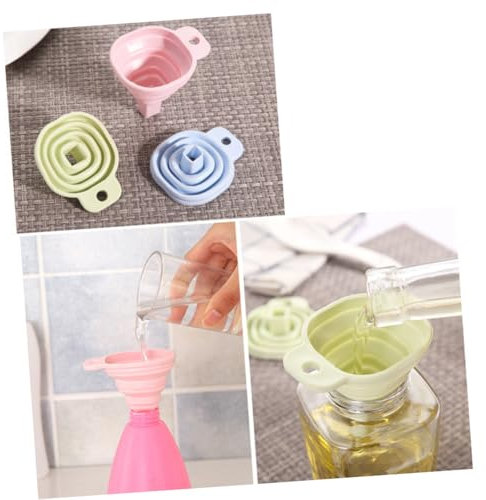 IMIKEYA 6 Piezas Embudo Para Cocina Embudo Plegable s De Cocina s De Emulsion Liquida s De Líquido De Laboratorio De Botella De Agua Para Polvo Mini