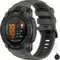 Miimall 26mm Silicone Strap Compatible with Garmin Instinct 3 50mm SOLAR/AMOLED, Breathable Lightweight Waterproof Band, Adjustable Replacement Strap for Garmin Instinct 3 50mm-Coal Black