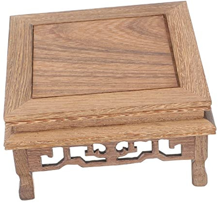 KONTONTY Hochwertiger Chicken-Wing-Holz Blumentopfständer Stilvoller Garten Wohnaccessoire Stabiler Pflanzenhalter Für Deko Und Kunstwerke Als Blumenschale Ständer Im Innen Außenbereich