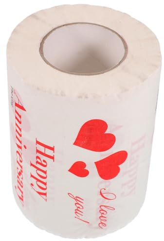UKCOCO 1Rolle Valentinstag Toilettenpapierrolle mit Romantischem Dreilagig Weiches und Reißfestes Klopapier für Zuhause Büro und Festliche Anlässe