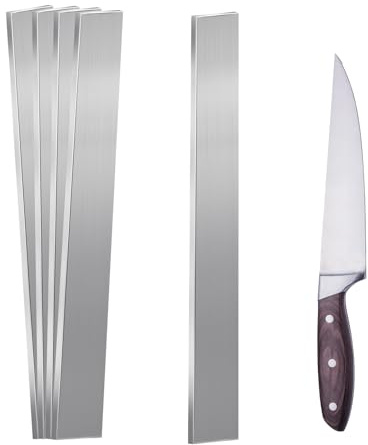 QoTang 5 Pièces 1095 Acier pour Couteau Fabrication Barre d'acier à Haute Teneur en Carbone Acier Plat Barre pour Bricolage de Tôle Vide, Usage Professionnel et Amateur,30x 3,2x0,3 cm